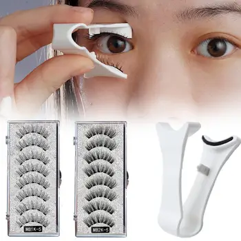 3D Natürliche Magnetische Wimpern, Mit 5 Magnetische Wimpern Versand Box Wimpern Handgemachte Falsche Geschenk