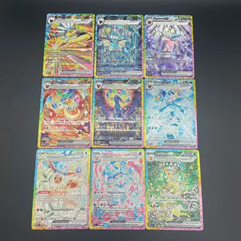PTCG Eeveelution Sv8A Englisch Version DIY Selbstgemachte Umbreon Sylveon Grob Glitter Textur (9 Stück)