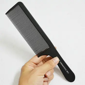 Schwarz Flattop Haar Schneiden Kamm Hitze Beständig Haar Schneiden Werkzeug Friseur Salon Carbon