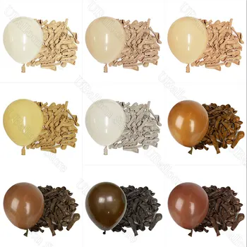 Boho Braune Luftballons Weiße Sandhaut Nude Dark Coffee Brown Latexballons für neutrale Babyparty
