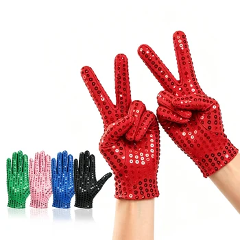 Performance-Handschuhe für Erwachsene, Michael Jackson Pailletten-Handschuhe