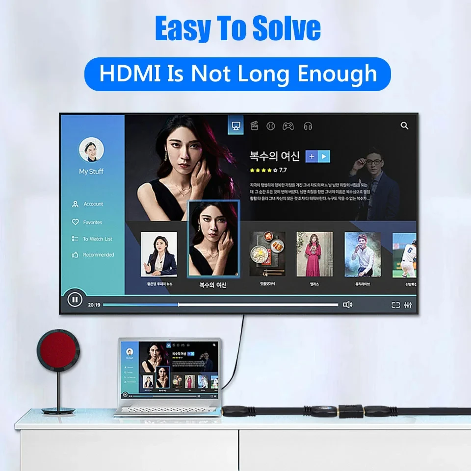 4K HDMI Extender Buchse Auf Buchse Konverter Verlängerung – Bild 3