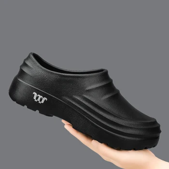 Rutschfeste Kochschuhe für Herren, Sandalen für Herren, Arbeitsschuhe, wasserdicht, modische Gartenschuhe