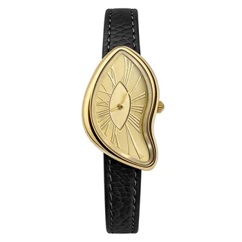 Kreative Armbanduhr für Frauen und Mädchen Reloj Mujer Uhr Ungewöhnliches Konzeptuelles Neues Edelstahl