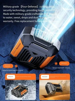 HOMFISH Persönlicher Gürtelclip-Ventilator, tragbare Powerbank-Taschenlampe, tragbarer Ventilator, hängender