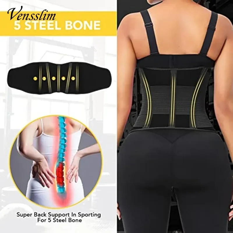 Vensslim Frauen Sauna Schweiß Bauch Trimmer Gürtel Taille – Bild 6