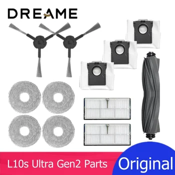 Dreame L10s Ultra Gen 2 Roboter-Staubsauger-Ersatzteil-Set, Gummi-Haarschnitt/Seitenbürste, Filter
