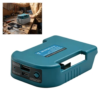 Makita 18V mit USB mit Typ-C-Batteriehalter für Makita-Akku BL1840 BL1850 BL1860 Ladegerät-Adapter, schnelles