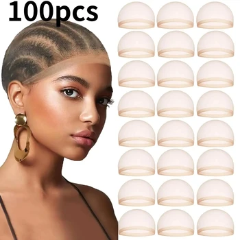 Perückenkappe für Frauen, unsichtbare, ultradünne, dehnbare Strumpfkappen für Lace-Front-Perücken
