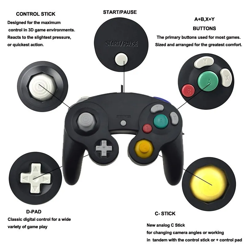 Für Gamecube Controller USB Wired Handheld Joystick – Bild 3