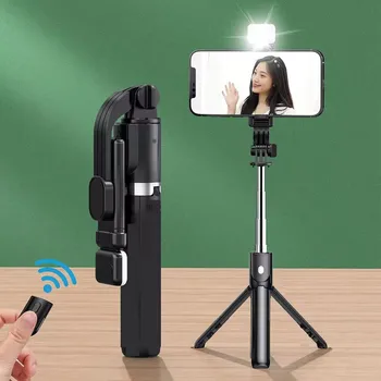 FGCLSY Neues Stativ für Smartphone-Kamera, Ständer mit Bluetooth-Auslöser und Licht, kabellose