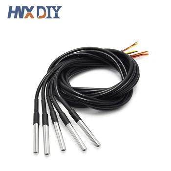 DS18b20 Temperaturfühler Temperatursensor 1M 2M 3M DS1820 Edelstahlpaket Wasserdicht 18B20 100cm/200cm/300cm