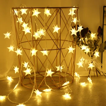 LED-Lichterkette für den Außenbereich, Sternkette, Lichterkette, Girlande, Lichter, Glühbirne, Lichterkette