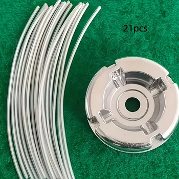Garten-Trimmset Aluminium-Schutzabdeckung 1 Aluminium-Trimmerkopf 20 Ersatz-Stahldrähte Rasenmäher-Ersatzteile