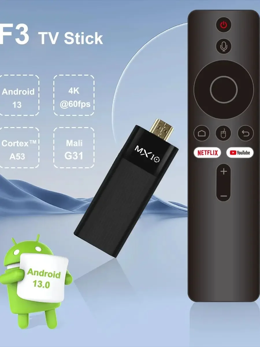 MX10-F3 Stick Neue Android13.0 2GB 16GB Allwinner H313 Guter – Bild 3