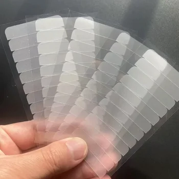 Einseitiges Haarverlängerungsband, transparente, vorgefertigte Ersatz-Klebeetiketten