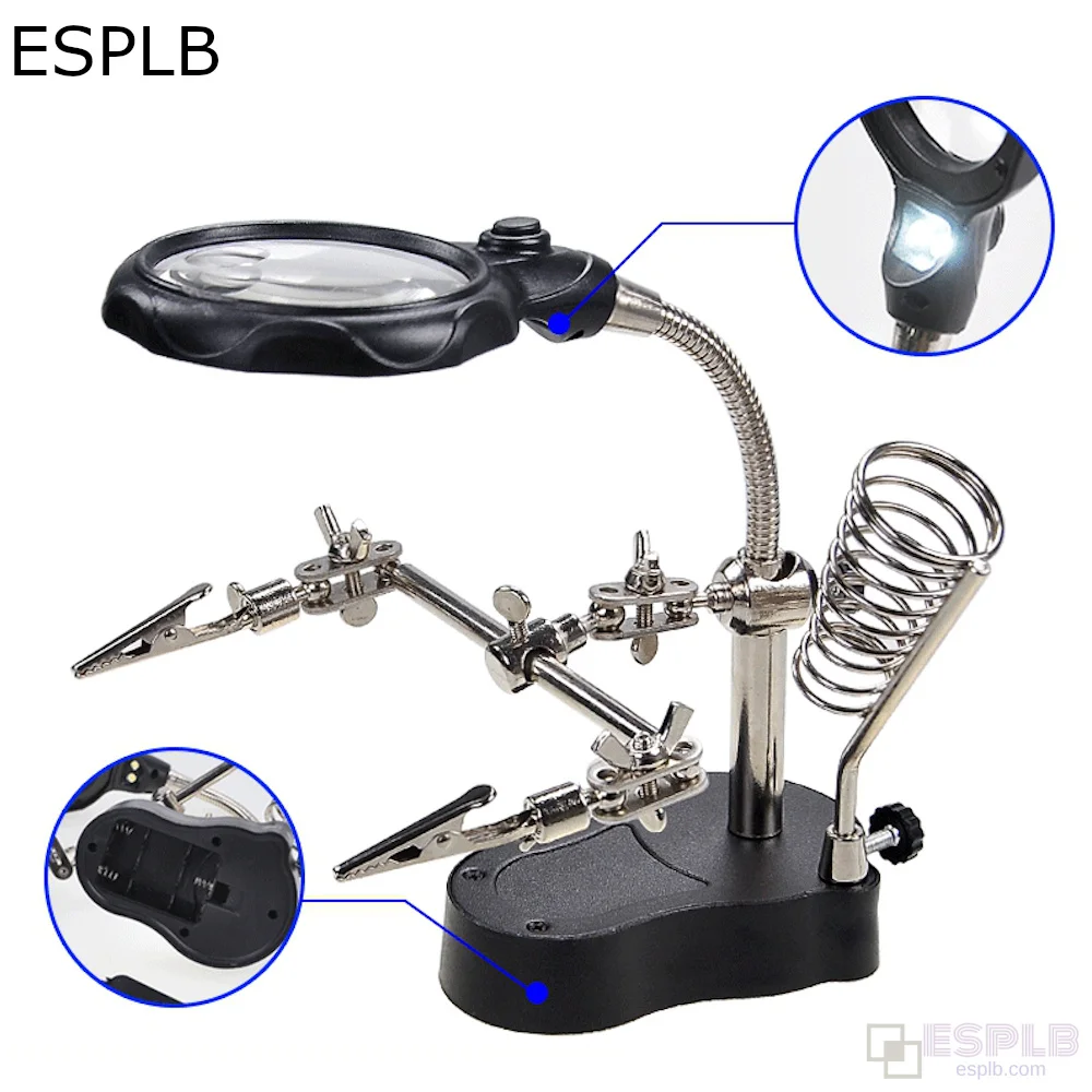 ESPLB 3,5X 12X Helfende Hände Dritte Hand Lötkolben – Bild 6