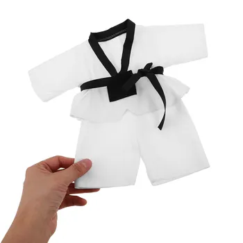 Kampfsport-Uniform Karate-Outfit für 10-12 Zoll Plüschtiere und Taekwondo-Kleidung Rollenspiel-Kostüm