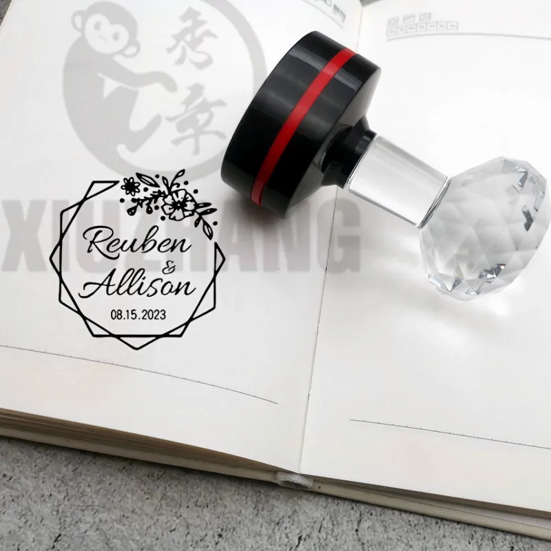 Runder Stempel, personalisierbar mit Ihrem eigenen Logo – Bild 2