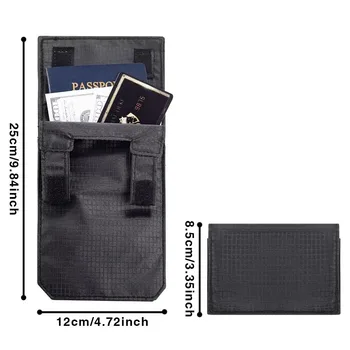 Schwarze Schlanke Gürtel-Geldbörse, Kompakt, Diebstahlsicher, mit Gürtelclip, Mini-Gürtel-Geldbörse