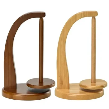 Holz Garn Halter Spinning Stricken Werkzeuge Häkeln Garn Halter Rotierenden Magnetischen Faden Spule Wolle