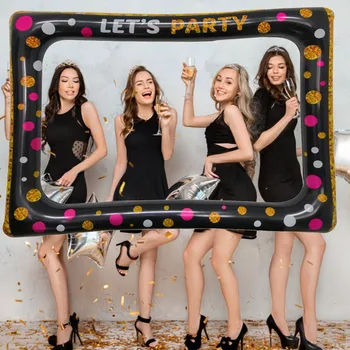 Geburtstag PVC aufblasbare Rahmen Foto kabine Requisiten Selfie Bilderrahmen Dekoration für Geburtstag Baby