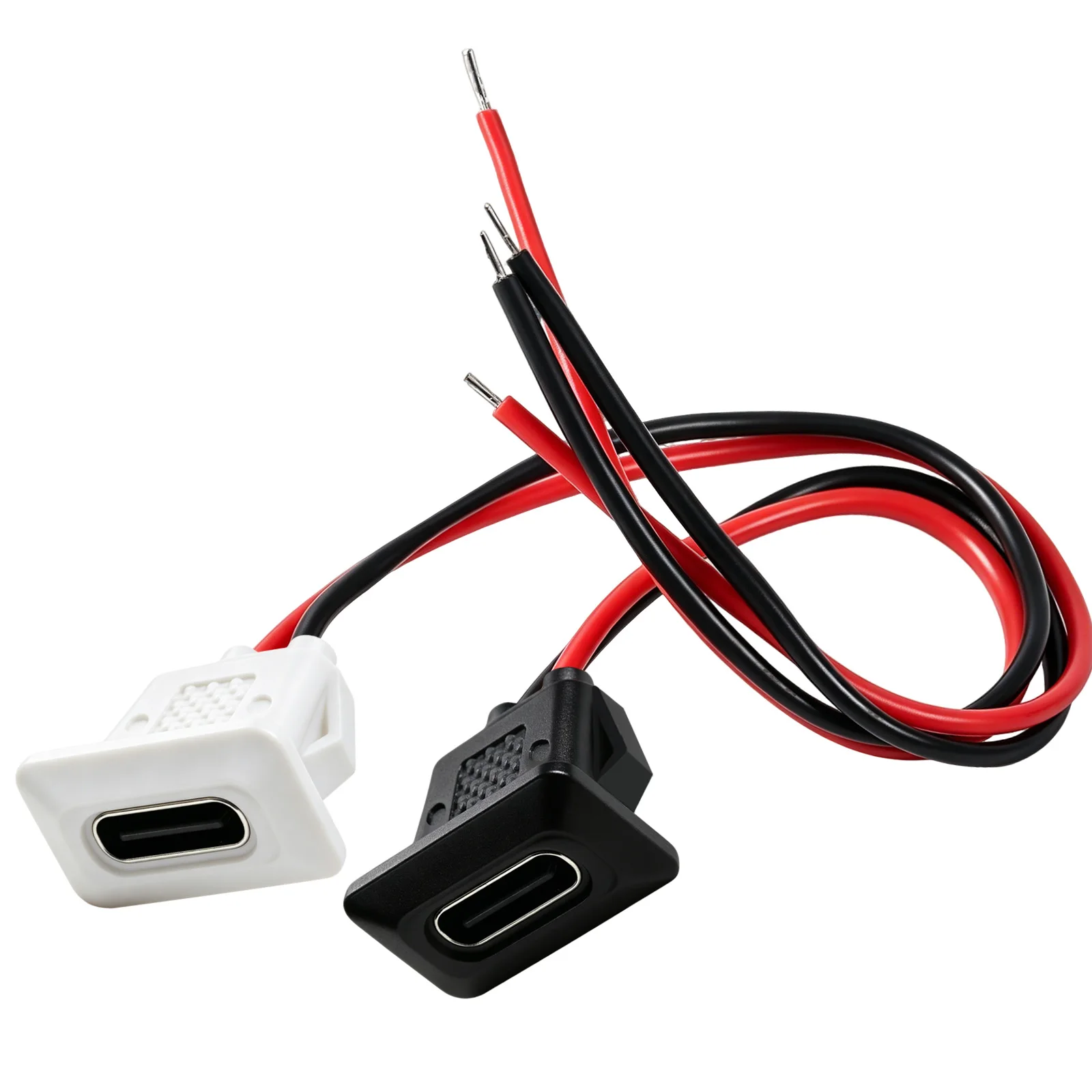 USB-C Einbaubuchse mit Crimpanschluss für Ladeport, im Set – Bild 4