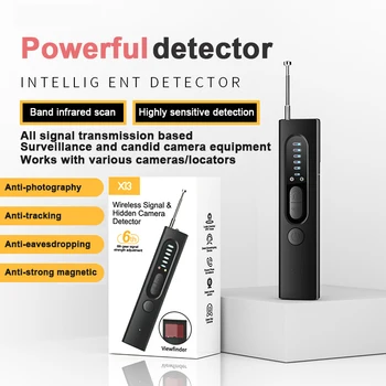 Tragbarer Signaldetektor Anti-Spionage-Kamerafinder Infrarot-Scanner zur Signalerkennung Anti-Verlust Ton