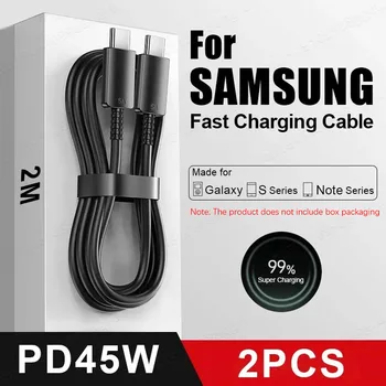 USB-C Kabel 45 W PD für Samsung Galaxy, 2er-Set
