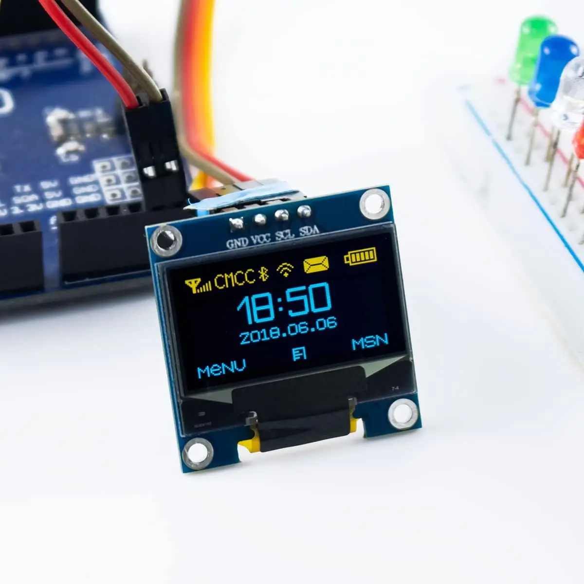 5 Stück 0,96 Zoll OLED-Displaymodul 128x64 Pixel I2C IIC – Bild 4