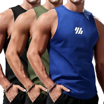 Herren Sport-Weste Sommer Schnelltrocknend Trainings-Tanktop Workout Gym Singlets Männer Fitness-Tops