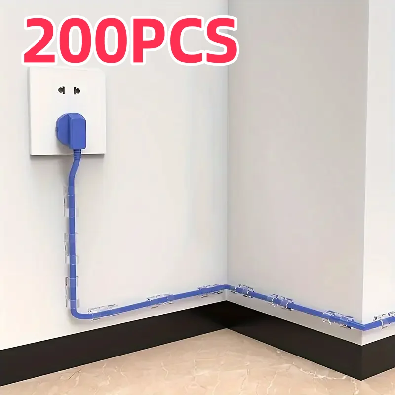 200/10 Stück durchsichtige Kunststoff-Kabelklemmen