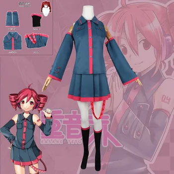 Anime Kasane Teto Blue Miku Cosplay Kostüm Perücke Anime Mikuu UTAU Vtuber Halloween Karneval Party Damen