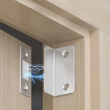 2 magnetische Türriegel aus Legierung, unsichtbarer starker Halt und bohrfreie Installation für Schränke