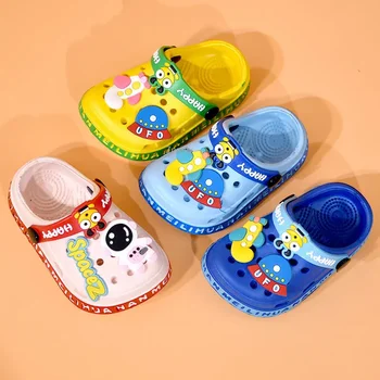 Kinder Baby Jungen Mädchen Pantoletten Clogs Sommer Weiche Sohle Garten Strand Hausschuhe Sandalen Höhle Loch