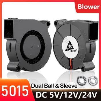 Gdstime DC 5V 12V 24V 50x50x15mm Dual Ball Kühler 2Pin USB Radial Fan 5015 Turbo Gebläse 5cm 50mm Kühler