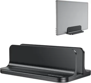 Vertikaler Laptop-Ständerhalter, Desktop-Aluminium-Ständer für MacBook mit verstellbarer Dockgröße, passend