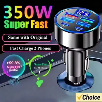 USB-C Auto-Ladegerät 350 W mit PD und QC 3.0 für Handys