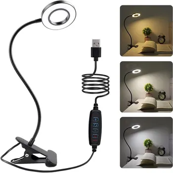 48 leds Schreibtisch lampe Clip USB-Buch Licht 360 ° flexible Augenschutz Schwanenhals Lese licht Helligkeit