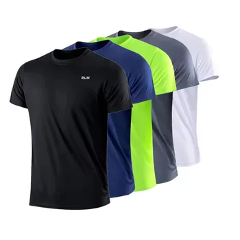 Schnelltrocknendes Sommer-Lauf- und Fitness-Sportshirt für Herren - Kurzarm-Fitness-Oberteil für Herren