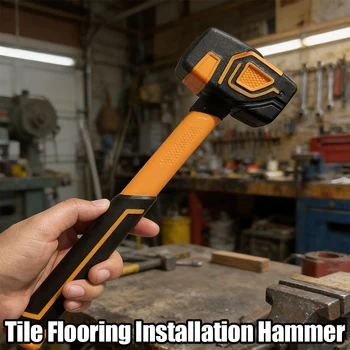 Multifunktionaler Gummihammer Fliesen-Weichgummi-Schlaghammer Quadratischer Hammer Bauarbeiter Professionelles