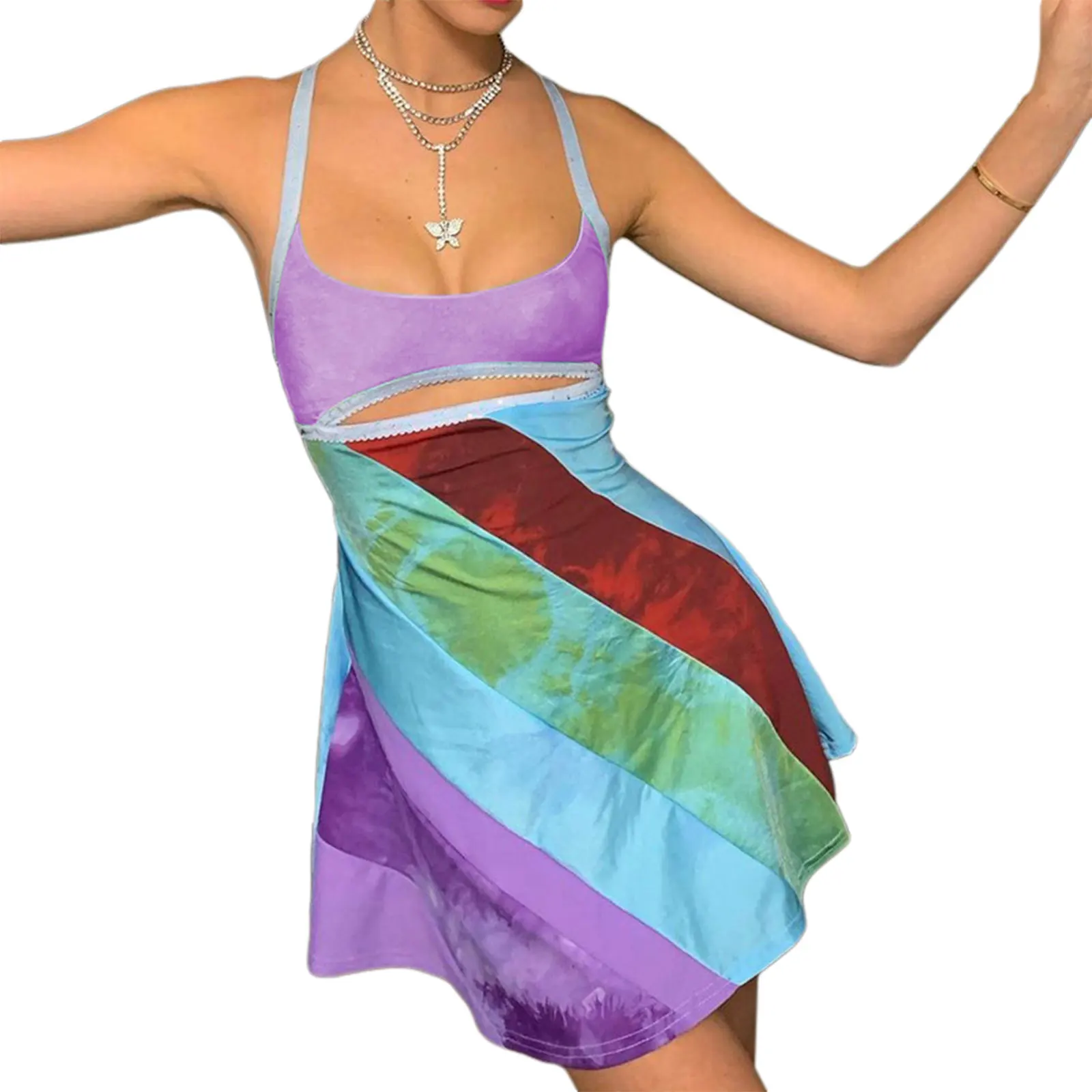 2024 Neues Damen-Kleid, lässig, süß, mit Hosenträgern – Bild 3