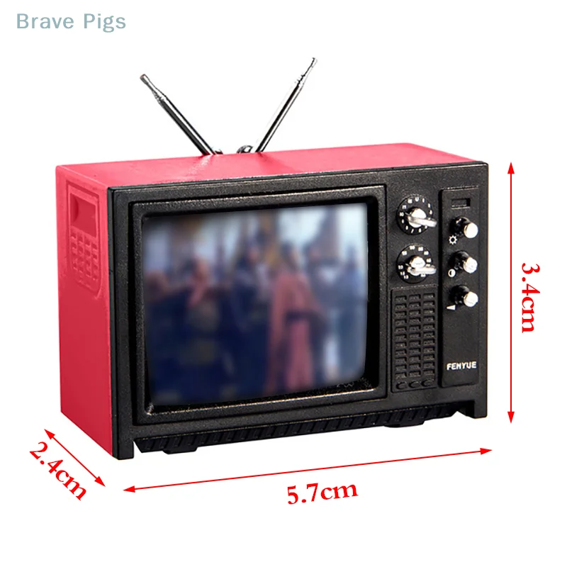 Mini Retro TV Miniatur Ornamente Puppenhaus Spielzeug – Bild 6