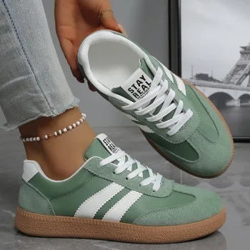 Leichte, bequeme Turnschuhe für Damen, modisch, gestreift, Schnür-Sportschuhe, Damen, lässig, atmungsaktiv