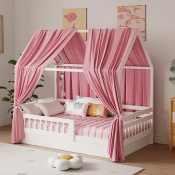 Etagenbett-Überdachung, 1/2 Stück, Musselin-Etagenbett-Überdachung, Stoffüberdachung für Etagenbetten