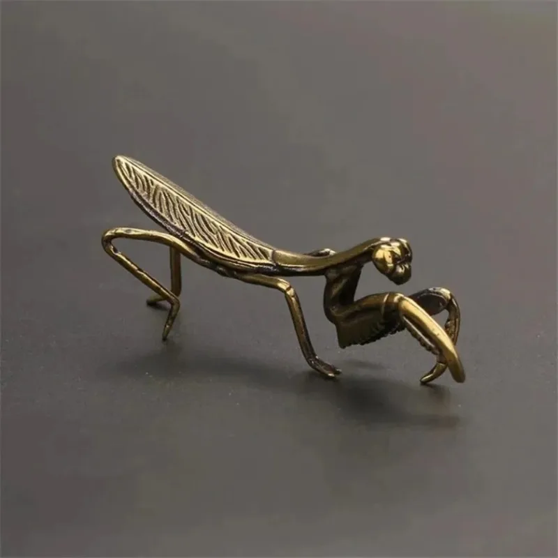 Kupfer Mantis Miniatur Ornament Vintage Blumentopf Dekoration – Bild 2