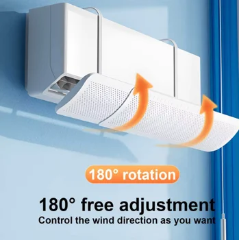 Verstellbare Klimaanlagenabdeckung Windabweiser Windschutz Klimaanlagen-Zubehör Luftleitblech für Zuhause