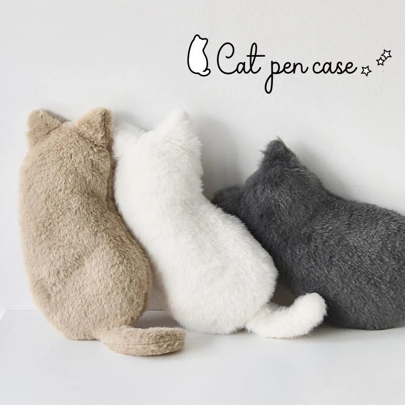 Kawaii Plüsch-Stifttasche in Katzenform mit weicher Haptik – Bild 2
