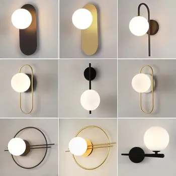 Innen-LED-Wandleuchten G9 Glühbirne LED-Wandlampen Dekor für Flur Küche Nordische Wandleuchten