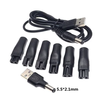 Netzkabel, 5 V, Ersatz-Ladegerät, USB-Adapter, geeignet für alle Haarschneidemaschinen (8 Stück)